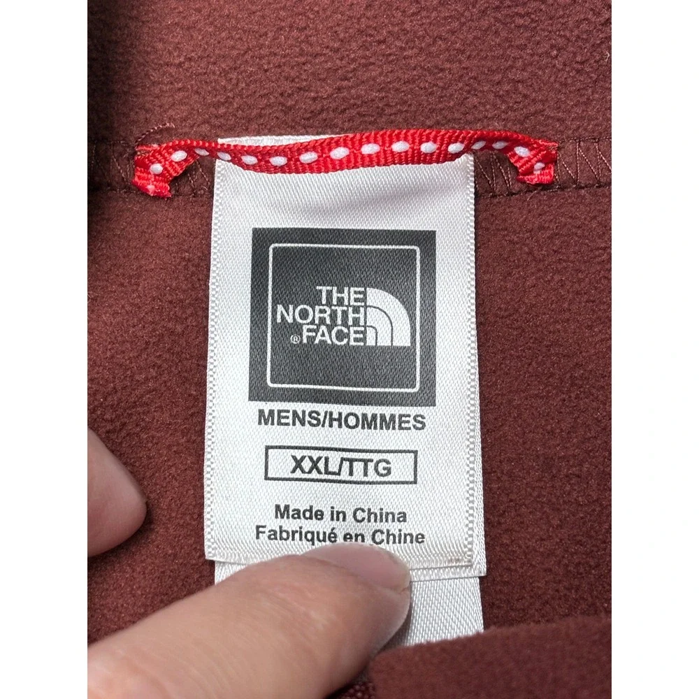 The‎ North Face Mens XXL Quarter Zip Wool Blend Sweater Maroon Burgundy Pullover